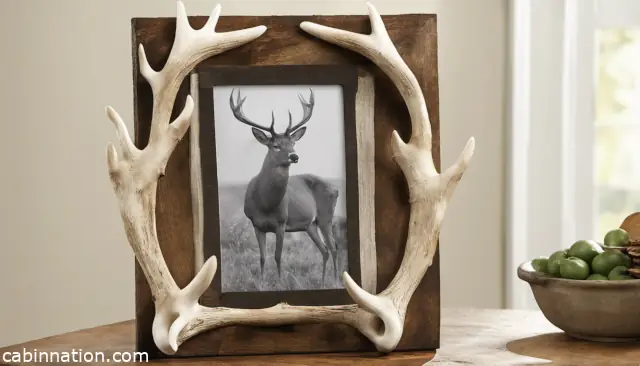 deer antler picture frame idea