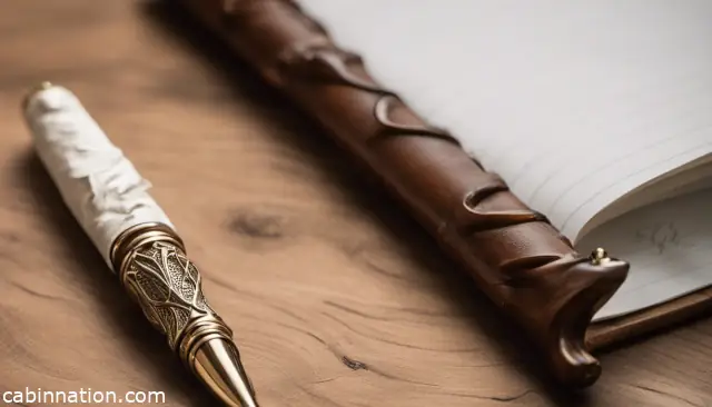 writing pen made from antler